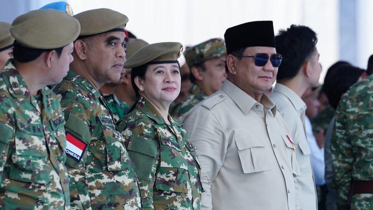 Ketua DPR RI Puan Maharani menghadiri Upacara Gelar Pasukan Operasional dan Kehormatan Militer TNI 2025