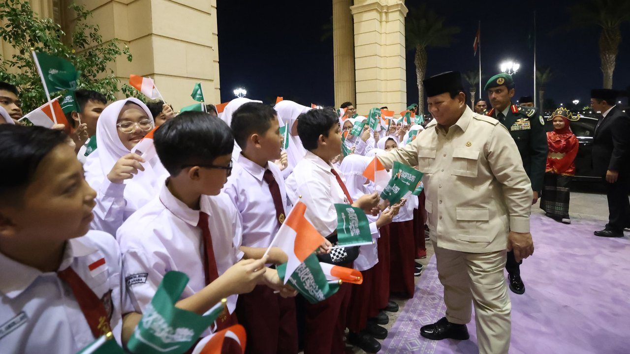 Prabowo disambut pelajar Indonesia di Jeddah