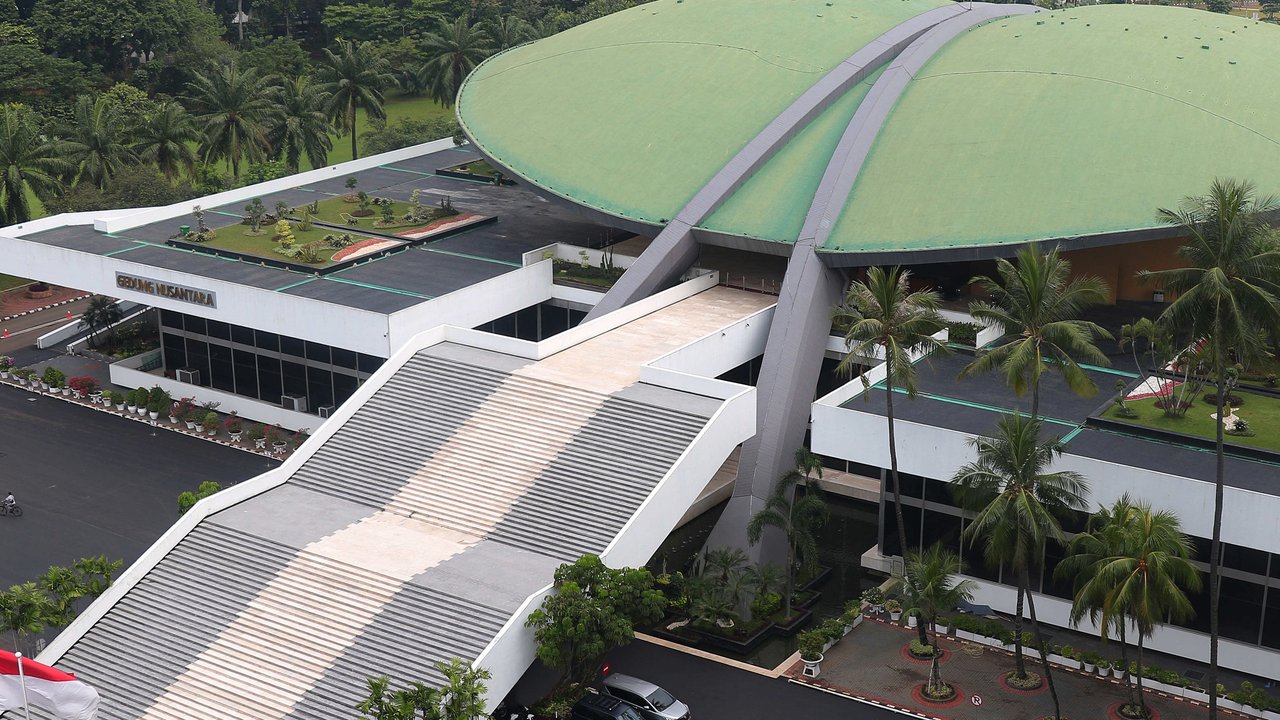 Suasana Gedung DPR Jelang Pidato Kenegaraan Prabowo