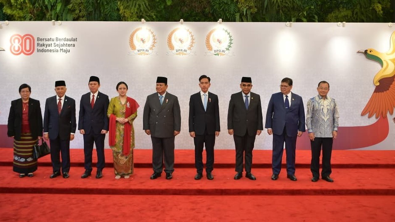 Presiden Prabowo dan Wapres Gibran di Sidang Tahunan DPR/MPR/DPD