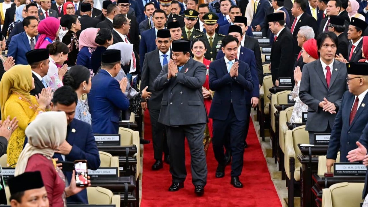 Presiden Prabowo dan Wapres Gibran di Sidang Tahunan DPR/MPR/DPD