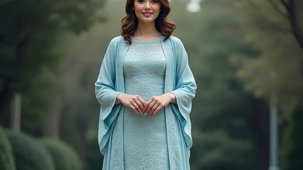 Ilustrasi Brokat dan Outer Model Kimono