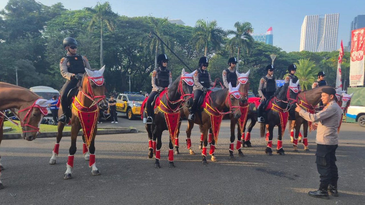 Polri Turunkan Pasukan Berkuda Turangga untuk Kawal Pengamanan HUT RI ke-80