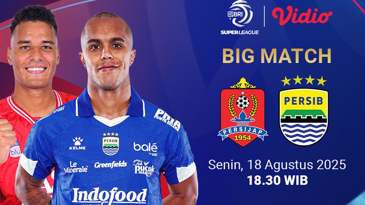 Siaran Langsung BRI Super League 25/26 Persijap vs Persib: Eksklusif di Vidio