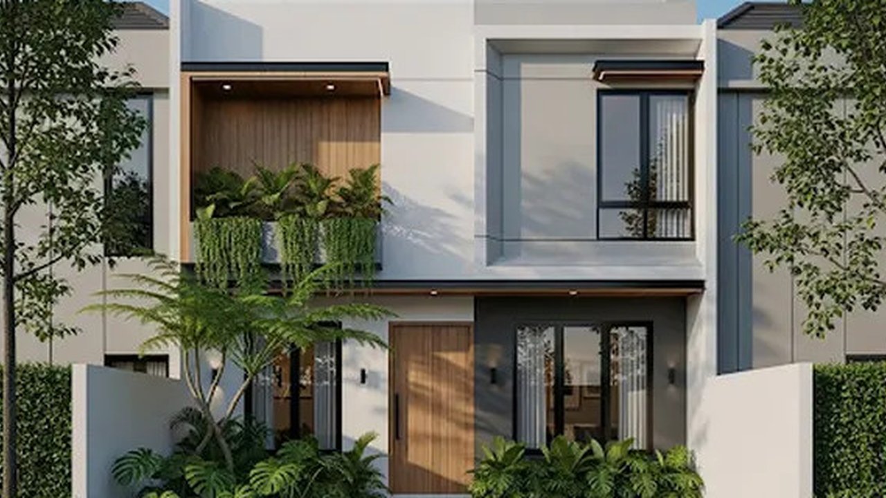 Rumah Sederhana 2 Tingkat Lahan Sempit (Sumber: gemini.com)