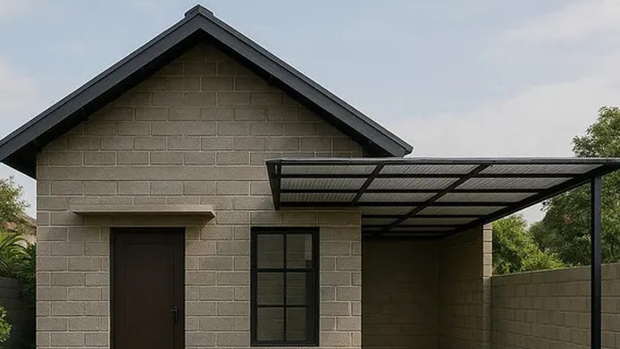 Model Rumah Sederhana Minimalis dari Batako Tanpa Plester 1 Lantai/AI