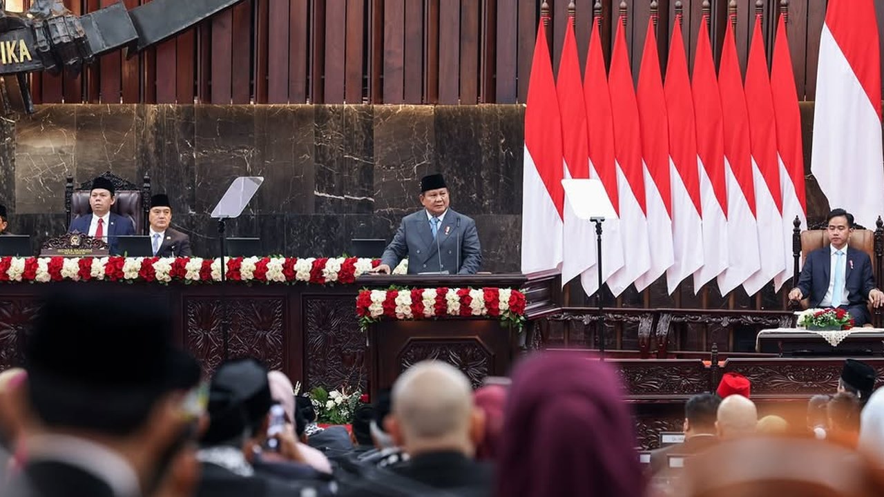 Presiden Prabowo dan Wapres Gibran di Sidang Tahunan DPR/MPR