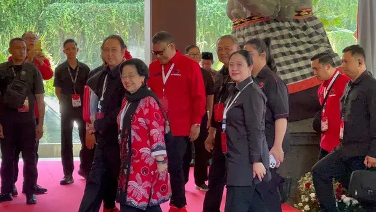 Ketua Umum PDI Perjuangan Megawati Soekarnoputri di Bali Nusa Dua Convention Center, Badung, Bali, Sabtu (2/8/2025) (Liputan6.com/Putu Merta)