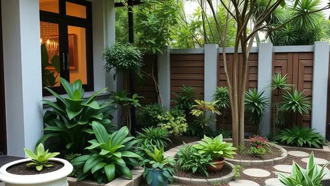 Taman Depan Rumah di Lahan Sempit(Ilustrasi Qwen AI)