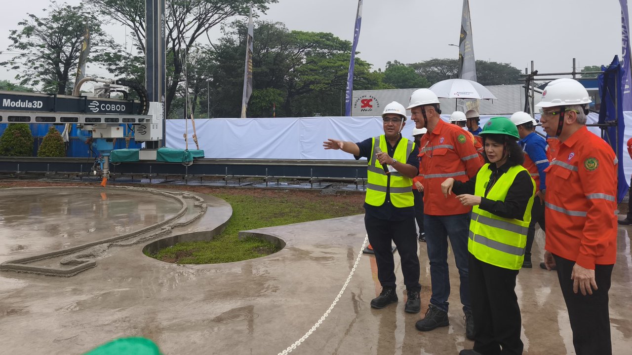Indocement - Modula3D Dirikan Bangunan Berteknologi 3DCP, Kecanggihannya Bisa Cetak Rumah Sederhana dalam 6 Hari