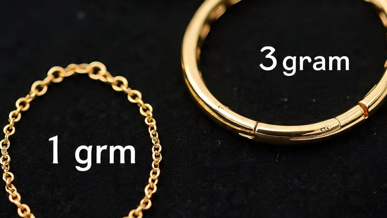 Gelang Emas 1 Gram vs 3 Gram