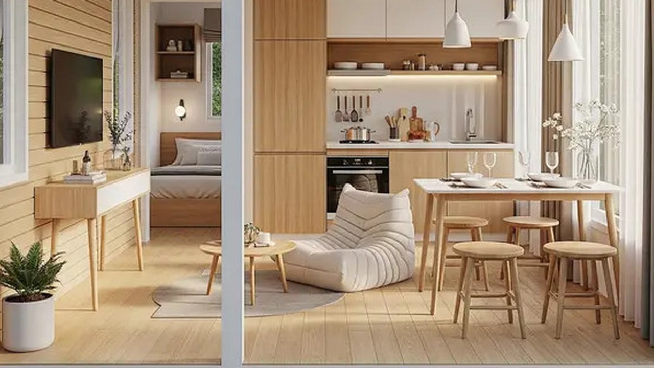 Inspirasi Desain Rumah Kecil 4x6 2 Kamar yang Mungil. Foto: Gemini