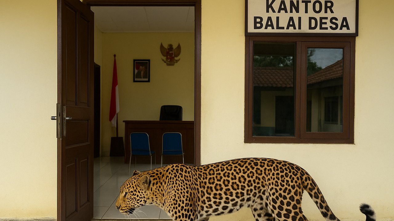 Jangan Panik, Ini Tips Jika Bertemu Macan Tutul Usai Heboh Masuk ke Balai Desa di Kuningan