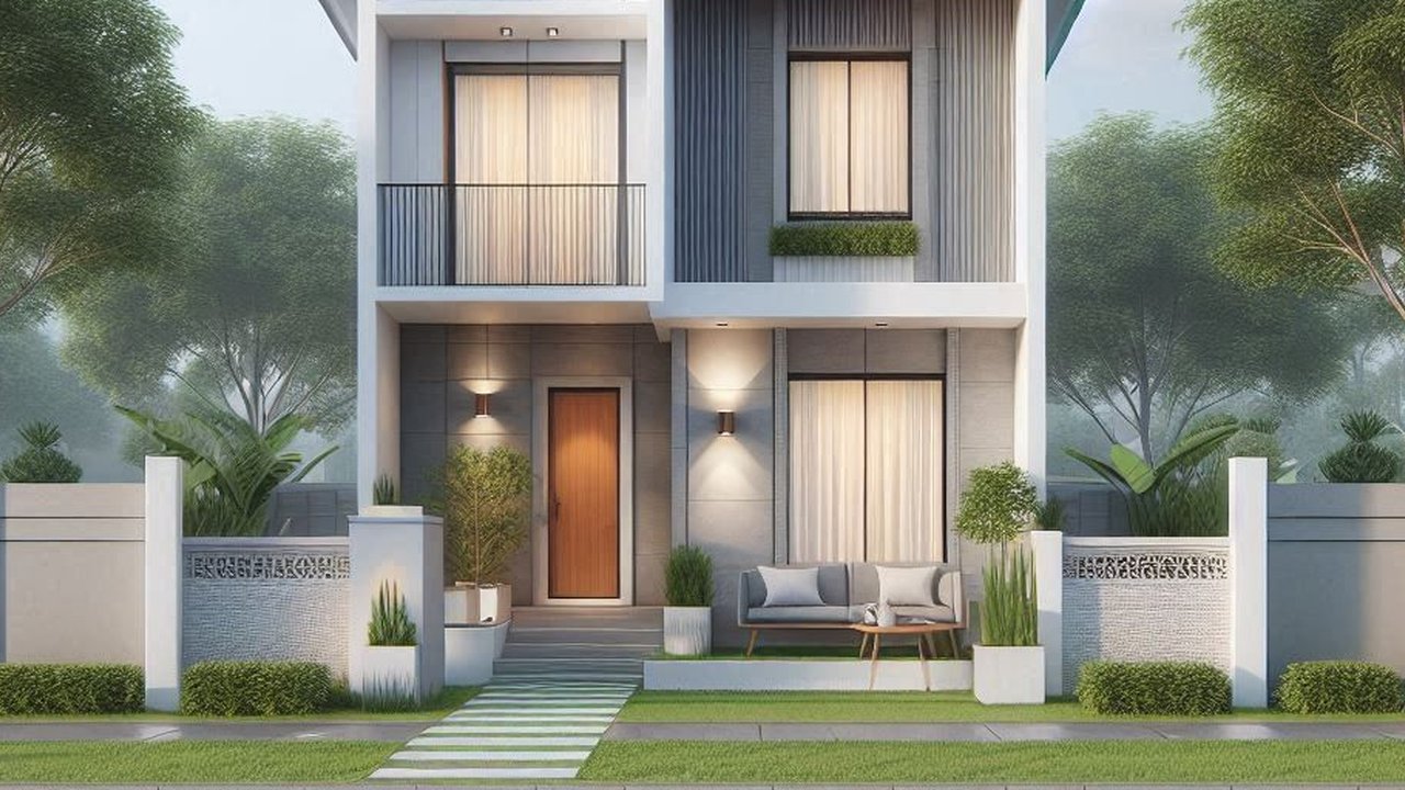 Desain Tampak Depan Rumah Minimalis dengan Ukuran 7x10 Meter