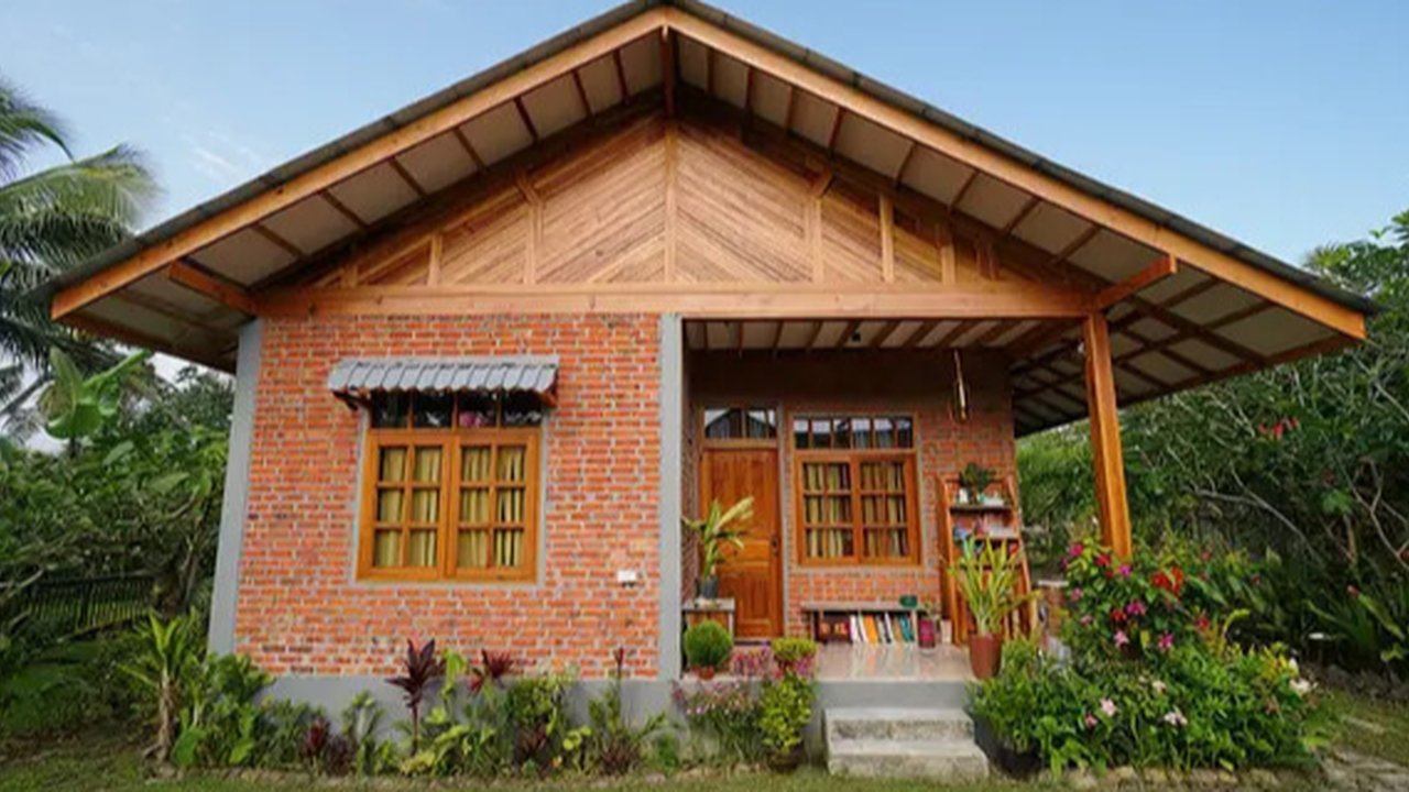 Rumah warna cat moody blues. Ilustrasi QwenAI