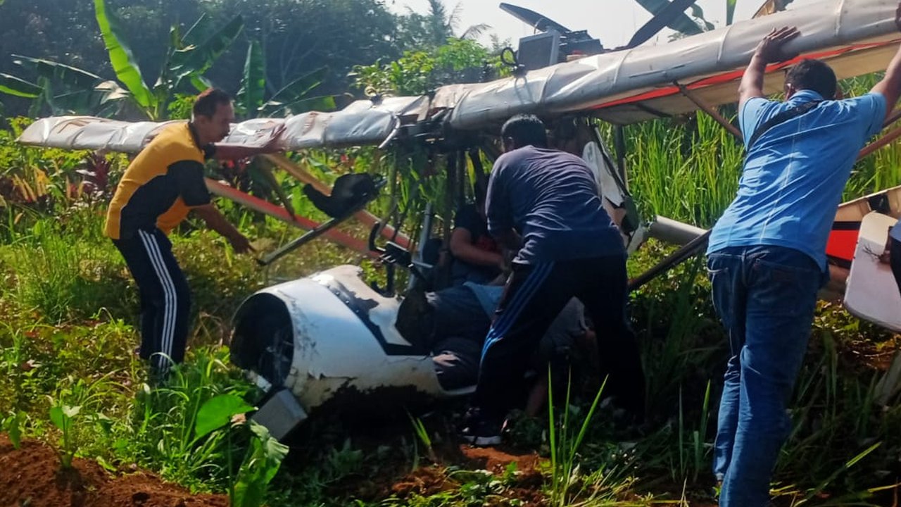 Pesawat Latih Jatuh di Ciampea Bogor Milik FASI, Satu Orang Tewas