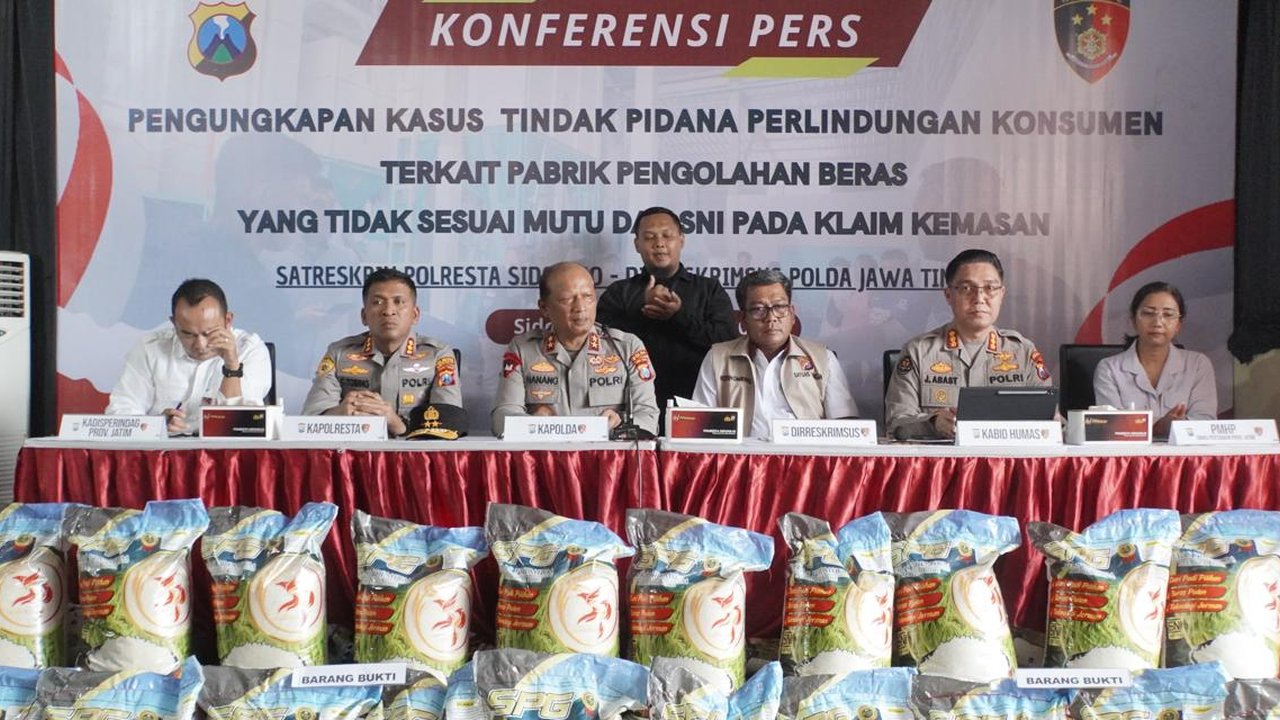 Kronologi Beras Premium Palsu Seberat 12,5 Ton Terungkap di Gudang Sidoarjo