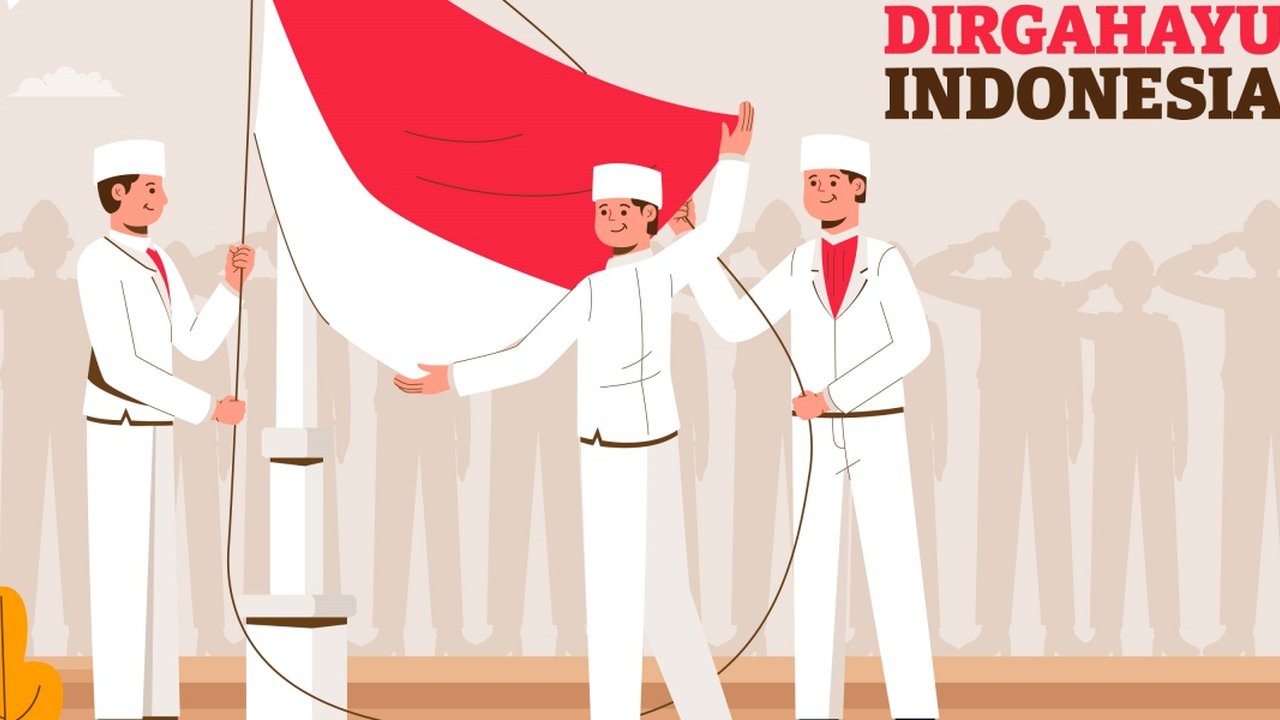 Ilustrasi Upacara Bendera Indonesia