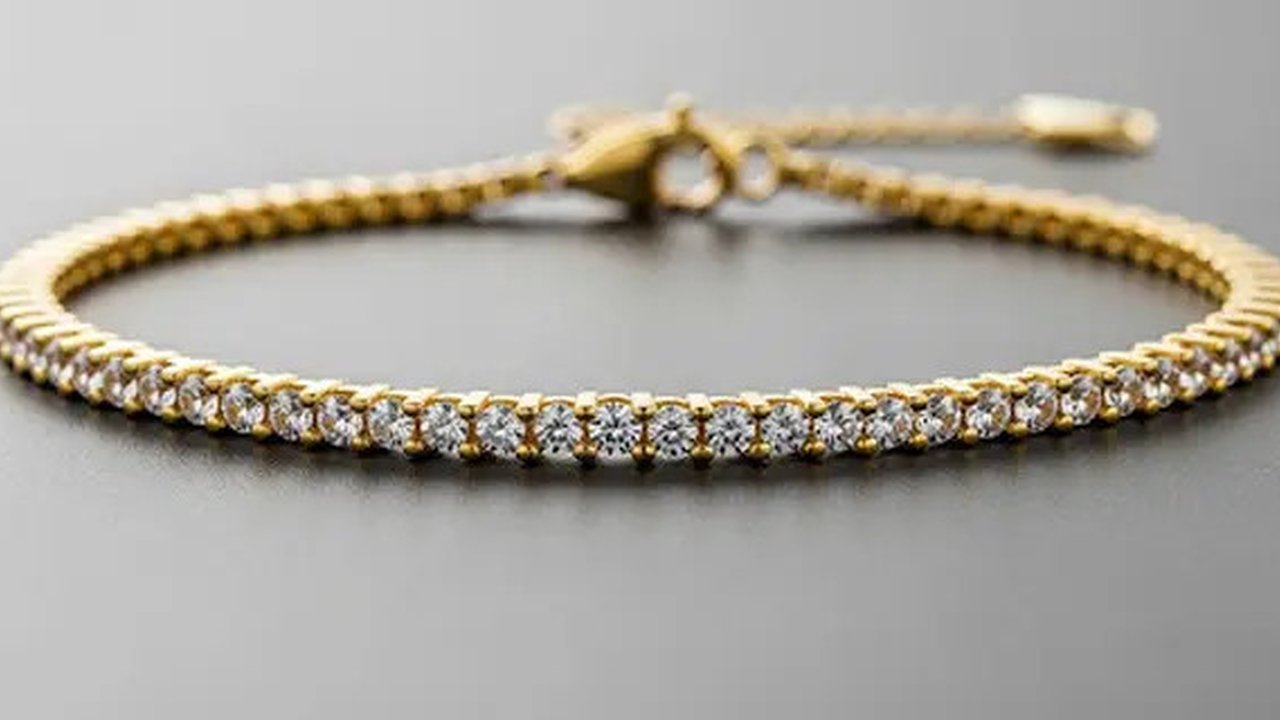 Gelang Tennis/Model Gelang Emas 375 Terbaru (Sumber: gemini.com)