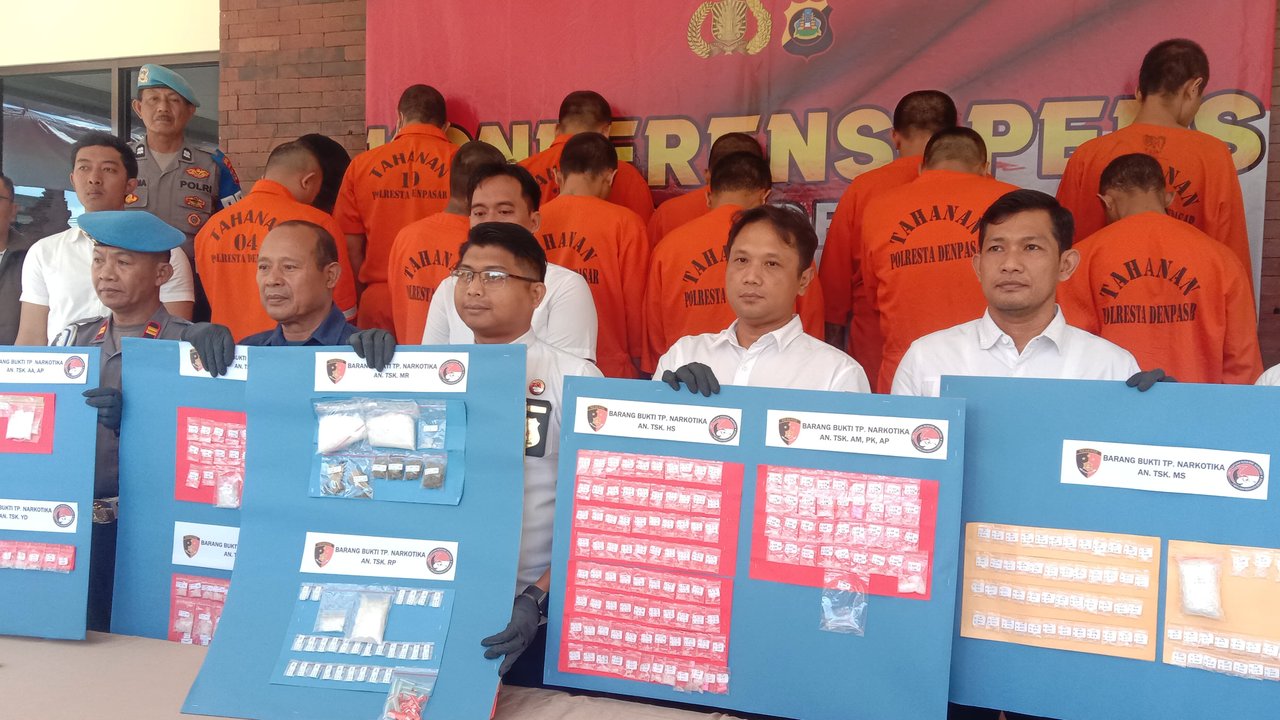 Polresta Denpasar Bekuk 45 Pengedar Narkoba 6 Diantaranya Residivis