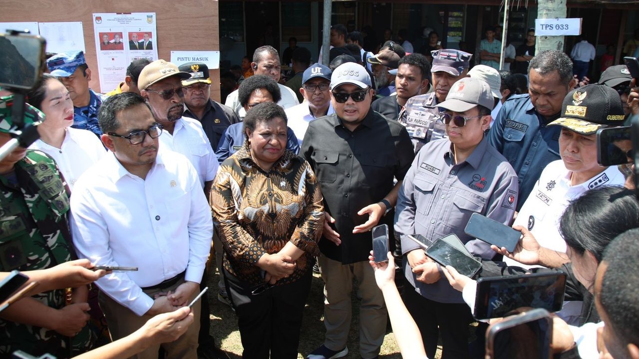 Wamendagri Ribka Haluk meninjau langsung pelaksanaan Pemungutan Suara Ulang (PSU) di Provinsi Papua