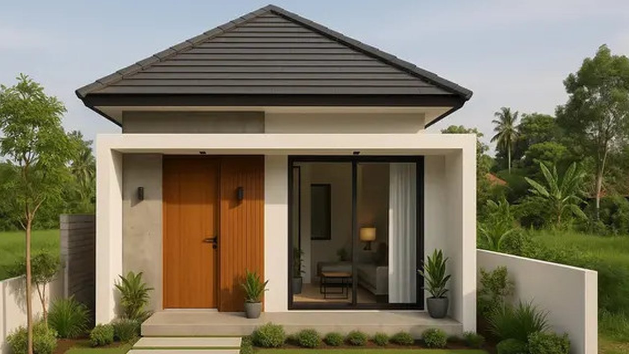Model Rumah Sederhana Ukuran 6x9 di Desa dengan Desain Mewah dan Taman Kecil, Bikin Banyak Orang Ingin Menempatinya
