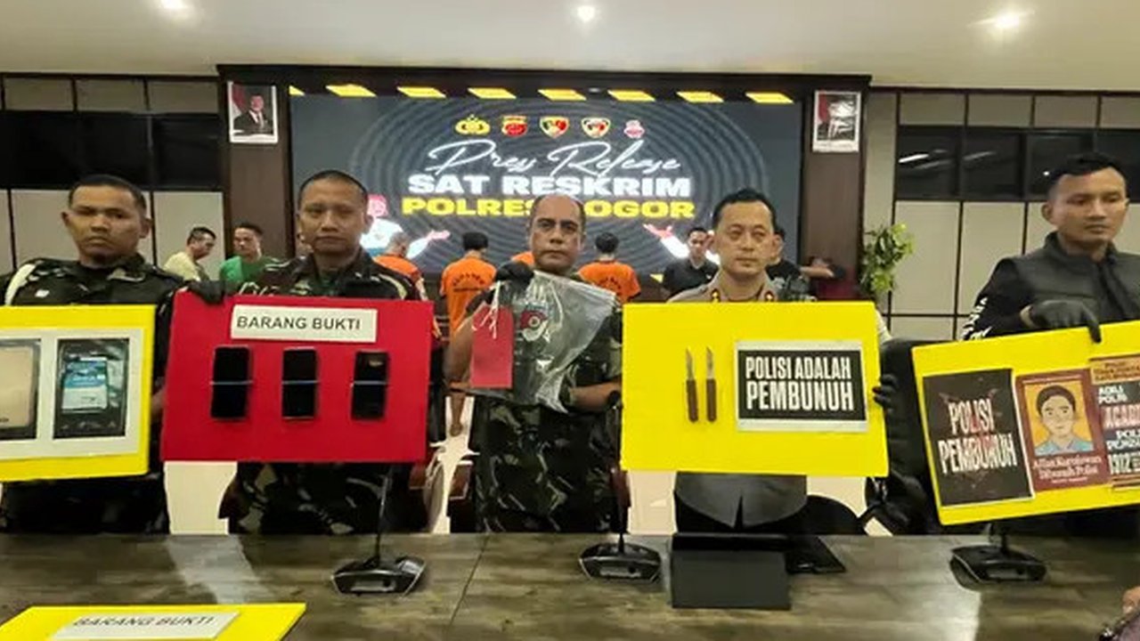 Polres Bogor menangkap belasan orang diduga sebagai provokator dan merencanakan serangan Markas Satuan Latihan Brimob Cikeas, Kabupaten Bogor. (Foto: Liputan6.com/Achmad Sudarno).
