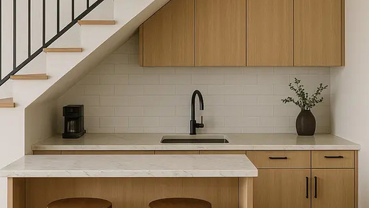Desain Dapur Dekat Tangga (Image by ChatGPT)