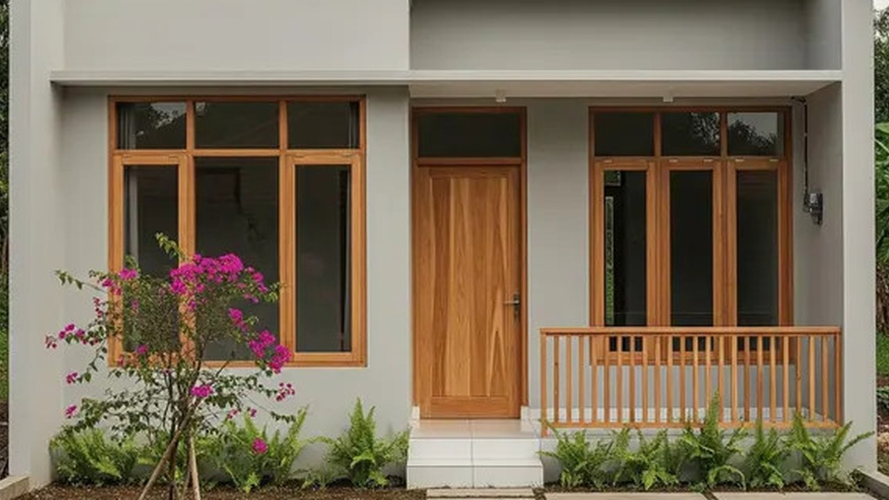 Desain Rumah Sederhana 1 Lantai di Lahan Terbatas Budget 100 Juta. (Foto: Gemini AI)