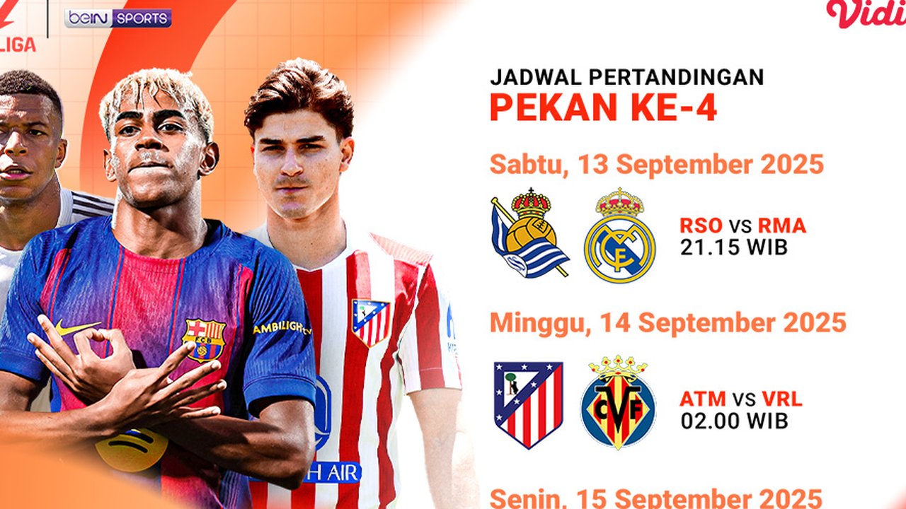 Cek Jadwal dan Nonton LaLiga Pekan Keempat 2025/2026, Live Streaming Eksklusif di Vidio