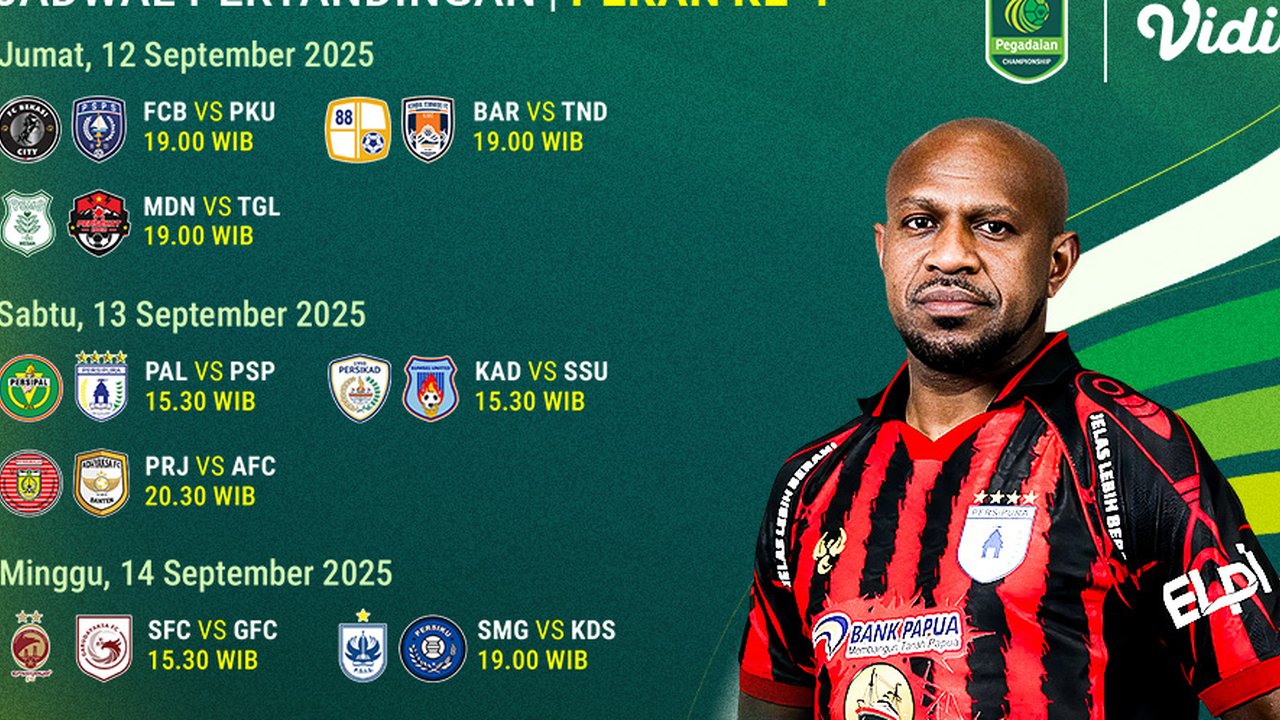 Nonton Pegadaian Championship 2025/2026 Pekan Pertama, Eksklusif di Vidio