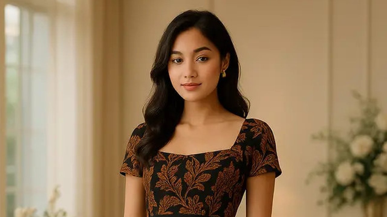 Model rok batik kombinasi kain polos (created by AI)