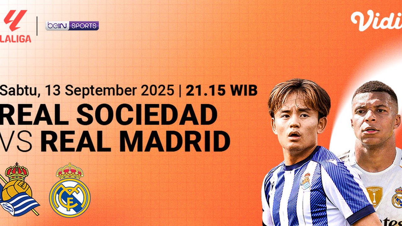 Nonton LaLiga Real Sociedad vs Real Madrid: Eksklusif di Vidio