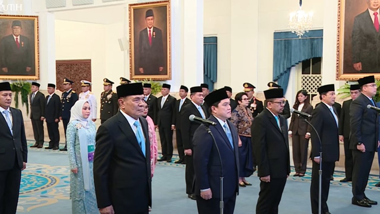 VIDEO: Presiden Prabowo Lantik Erick Thohir Menpora, Djamhari Menko Polkam, Angga Raka PCO