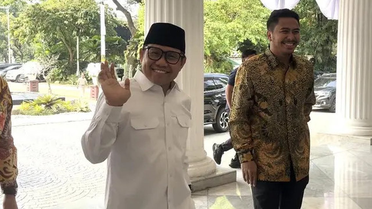 Menteri Koordinator Bidang Pemberdayaan Masyarakat sekaligus Ketua Umum (Ketum) Partai Kebangkitan Bangsa (PKB) Muhaimin Iskandar atau Cak Imin di Balai Kota DKI Jakarta, Selasa (26/8/2025) (