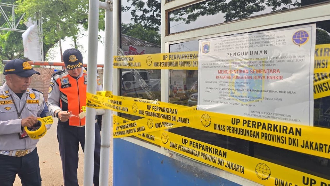 Puluhan Parkir Ilegal di Jakarta Disegel, Termasuk Milik Perumda Dharma Jaya