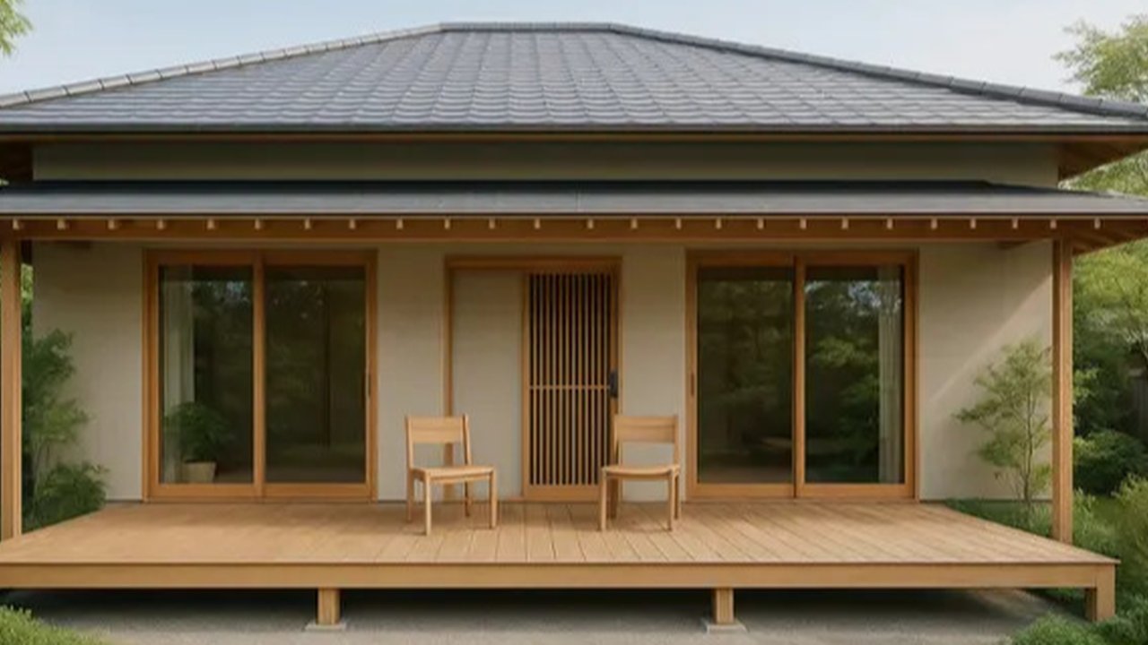 7 Desain Rumah Minimalis Gaya Jepang Modern 1 Lantai yang Simpel, Estetik dan Menenangkan (sumber:AI)