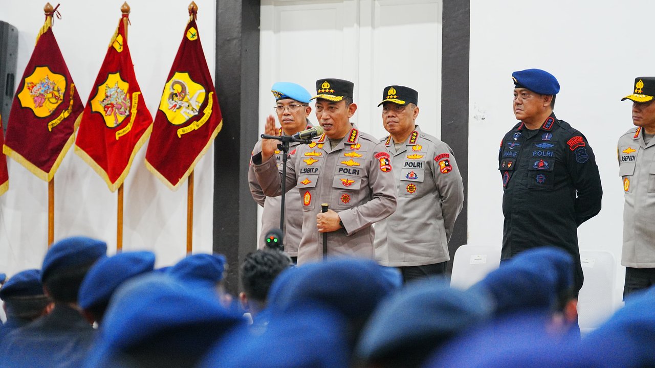 Kunjungi Mako Brimob Kwitang, Kapolri Beri Apresiasi dan Beri Arahan Begini