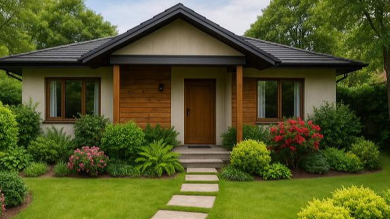 Model Rumah Sederhana Semi Permanen tapi Mewah di Desa (created by AI)