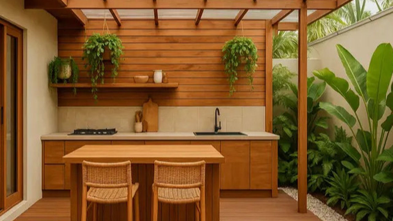 Model Dapur Semi Outdoor Belakang Rumah 2025