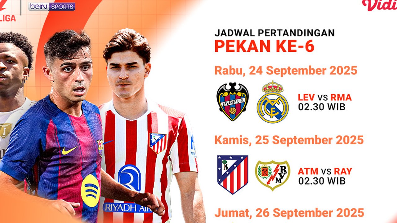 Simak Jadwal LaLiga 2025/2026 Pekan Keenam, Live Streaming Eksklusif di Vidio