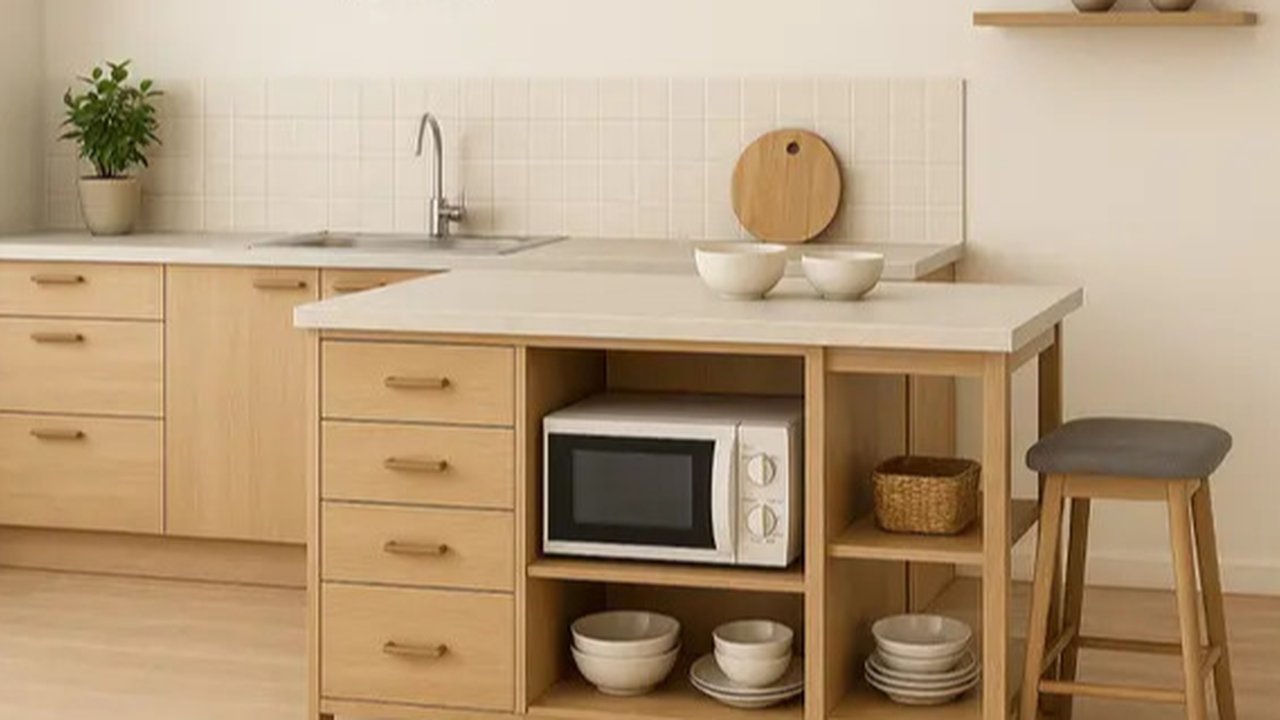 7 Model Kitchen Island di Dapur Kecil, Solusi Fungsional & Estetik (sumber:AI)