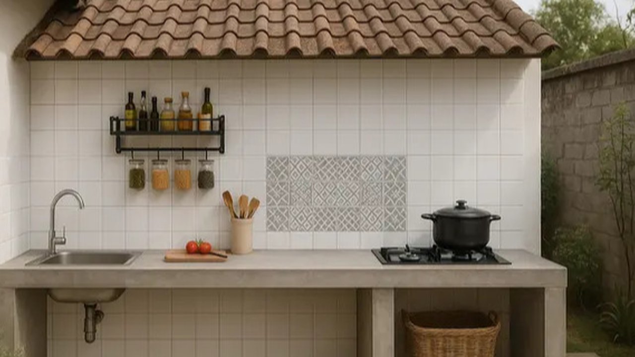 7 Model Dapur Kotor Belakang Rumah Sederhana tapi Cantik, Praktis untuk Masak Sehari-hari (sumber:AI)