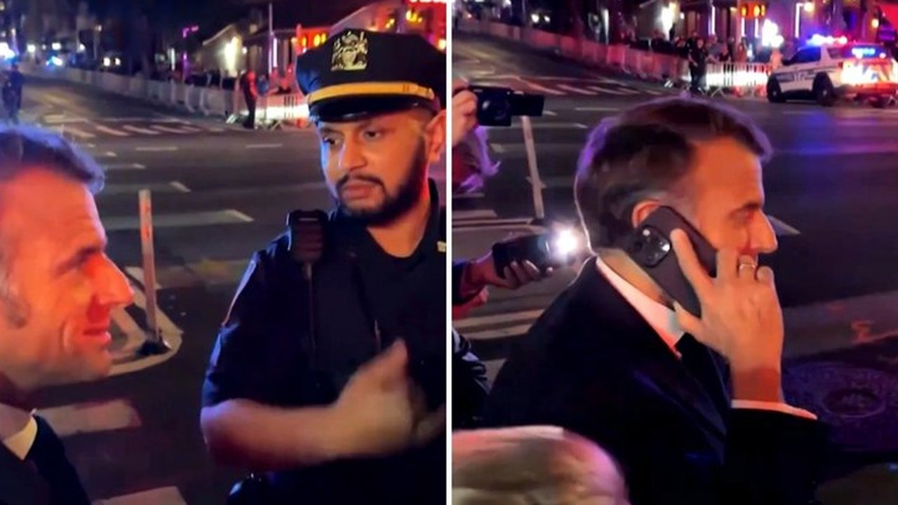 VIDEO: Presiden Macron Dicegat Polisi Dekat Markas PBB di New York, Langsung Telepon Trump