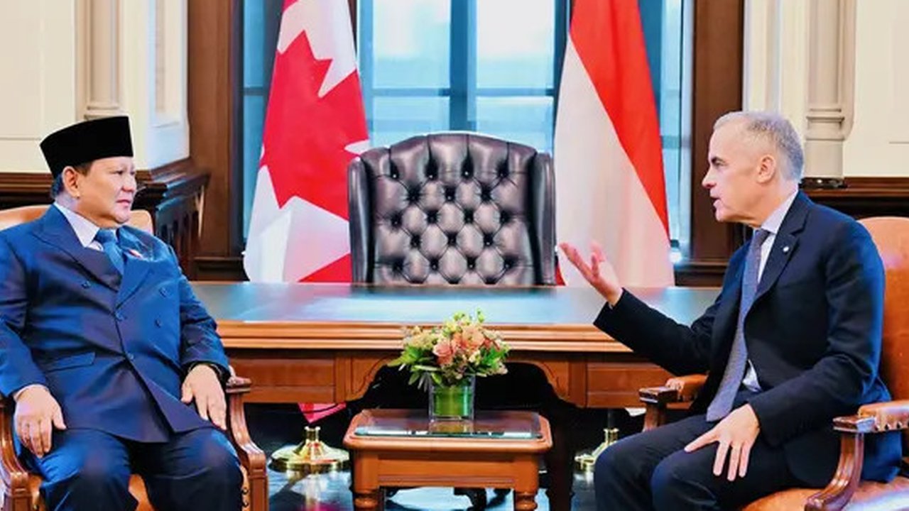 Penandatanganan MoU antara Indonesia dan Kanada oleh Presiden Prabowo Subianto dan Perdana Menteri (PM) Kanada Mark Carney. (Biro Pers)
