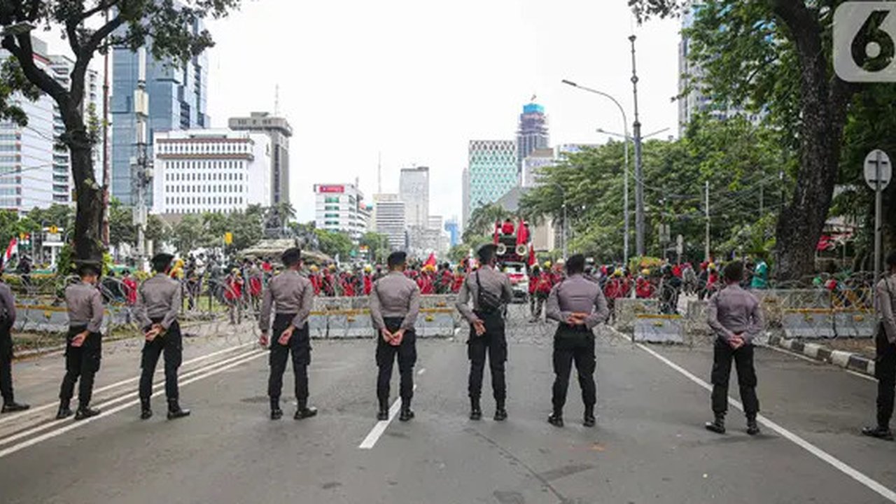 Catat, Ada Demo di Sekitar Monas Ribuan Personel Gabungan Disebar