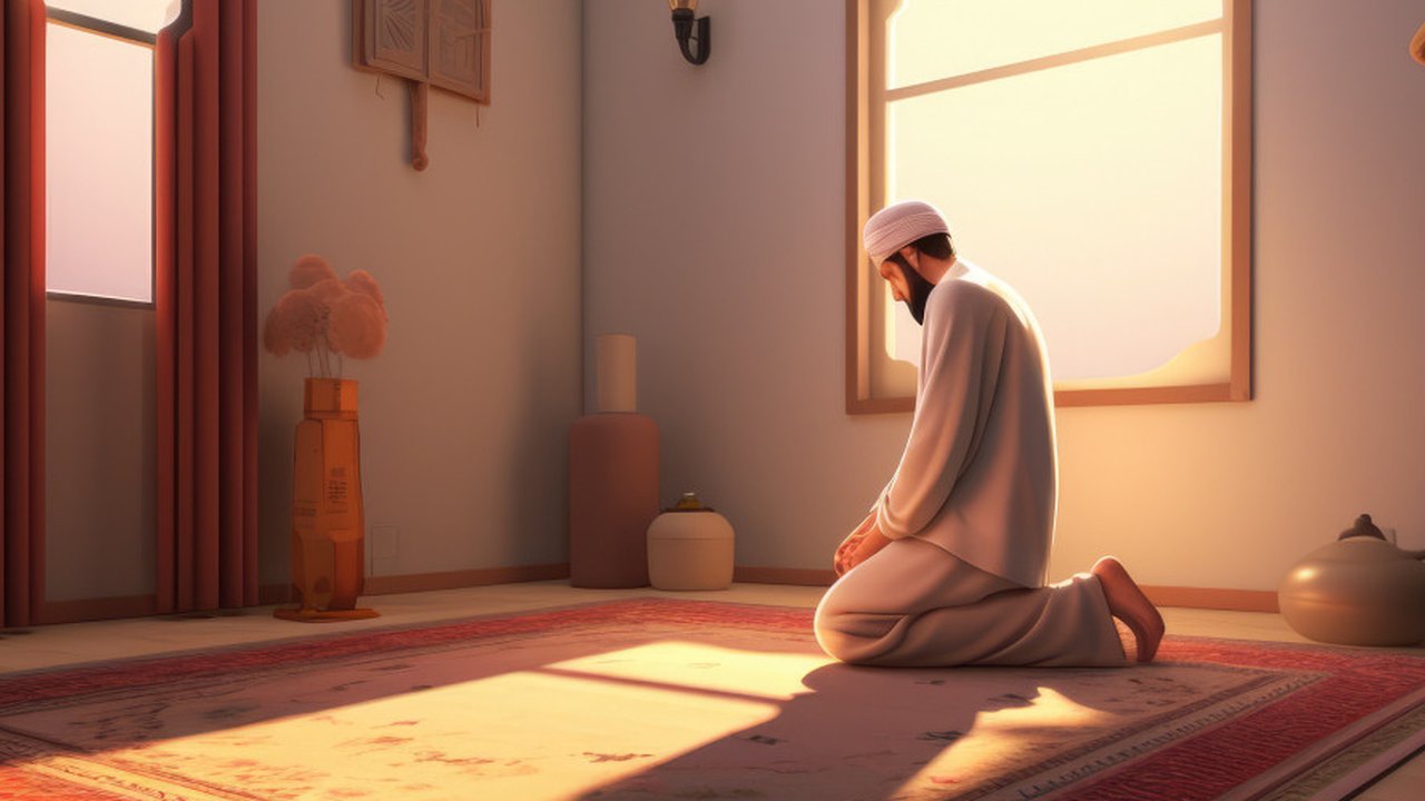 Ilustrasi Salat Dhuha. Photo by Freepik