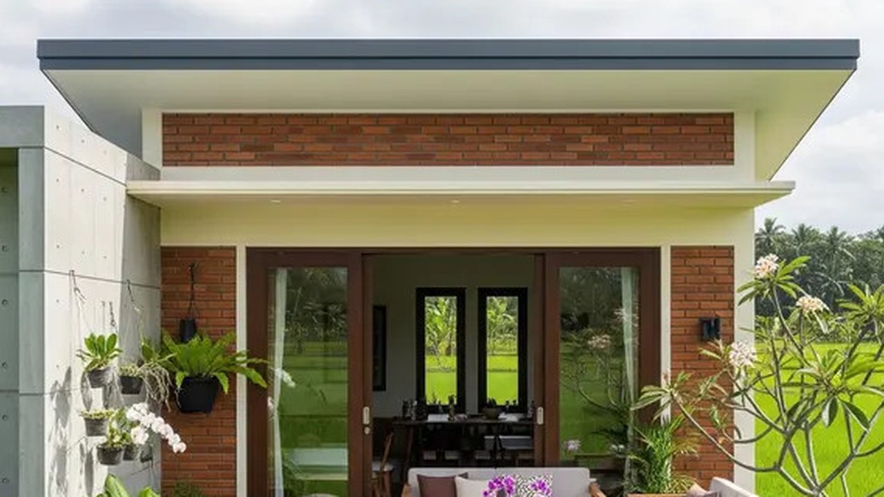 Model Rumah Murah Tapi Elegan dengan Atap Datar 2025 di Kampung/Gemini AI