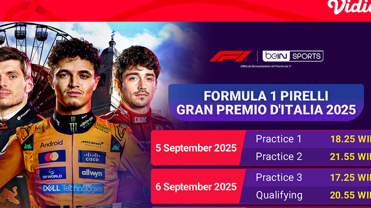 Nonton F1 Italia Grand Prix 2025 Eksklusif di Vidio