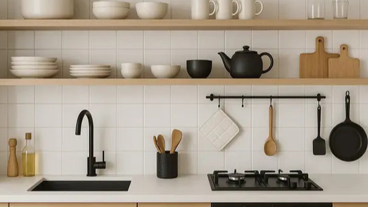 Tips Menata Dapur Kecil Minimalis dengan Rak Terbuka